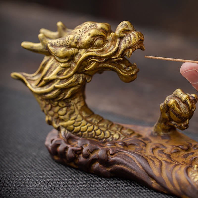 Dragon Protection Ceramic Incense Burner | Healing Sounds