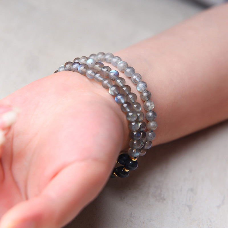 Moonstone Lazurite Calm Healing Bracelet for Positive Energy