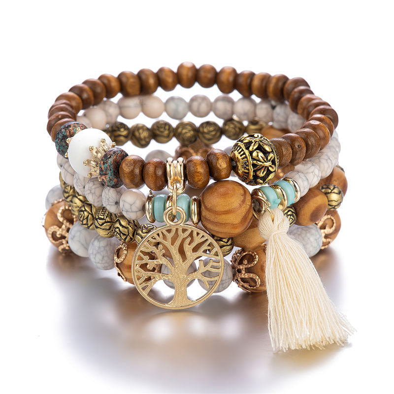 Wenge Wood Turquoise Healing Bracelet for Balance & Calm