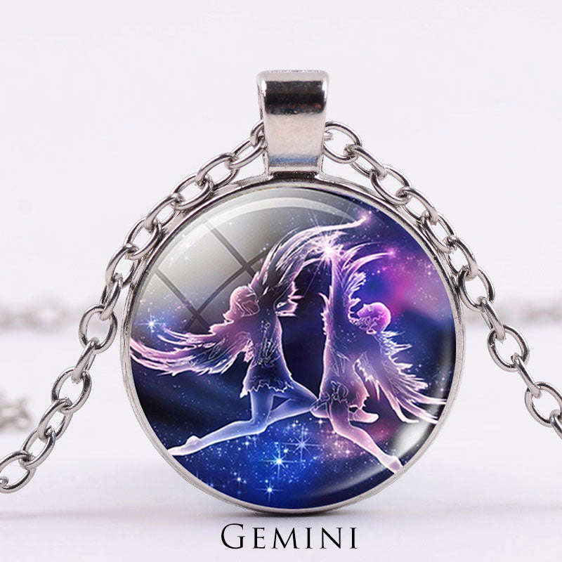 Titanium Steel Zodiac Necklace | 12 Constellations Protection