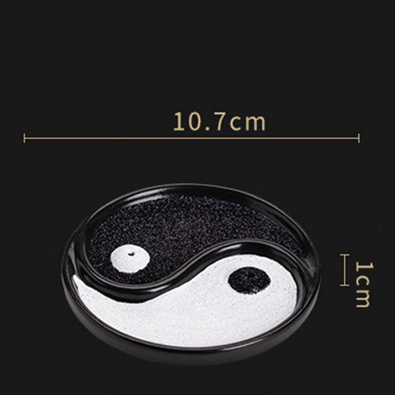 Yin Yang Ceramic Incense Holder for Zen Balance and Peace