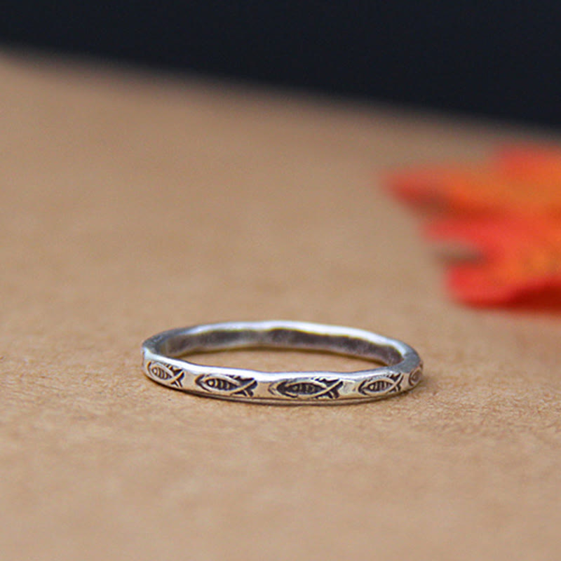 925 Sterling Silver Koi Fish Ring for Luck & Wealth