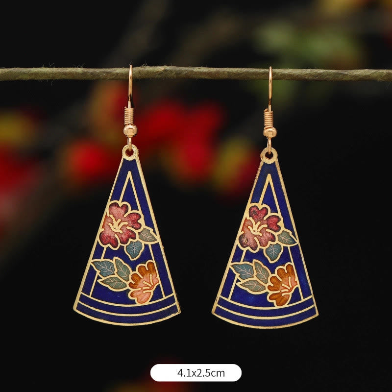 Alloy Copper Lotus Butterfly Drop Earrings for Spiritual Enlightenment