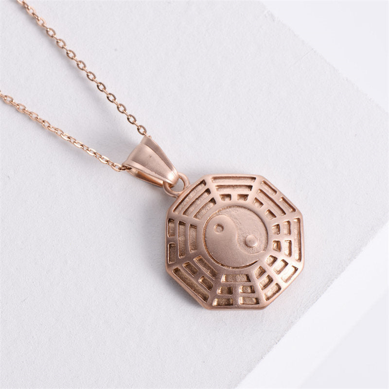 Yin Yang Titanium Steel Balance and Harmony Necklace