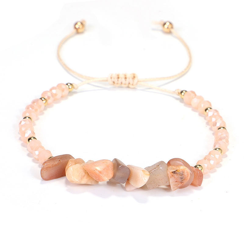 Unisex Amethyst Purify Knit Bracelet with 8mm Healing Stones