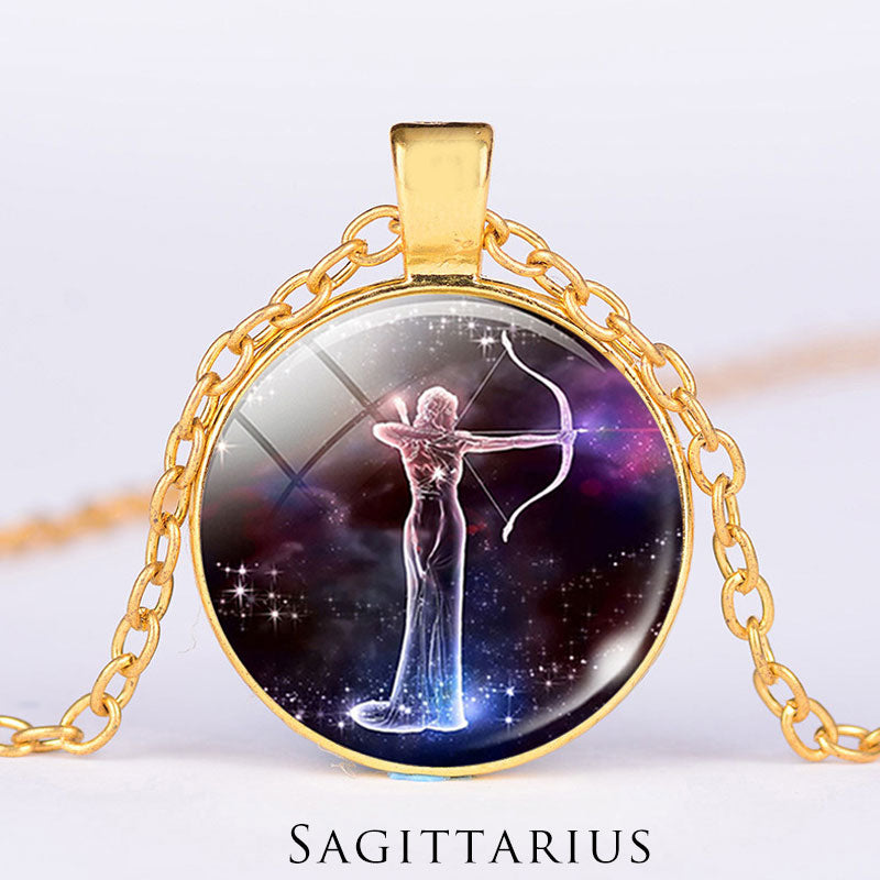 Titanium Steel Zodiac Necklace | 12 Constellations Protection