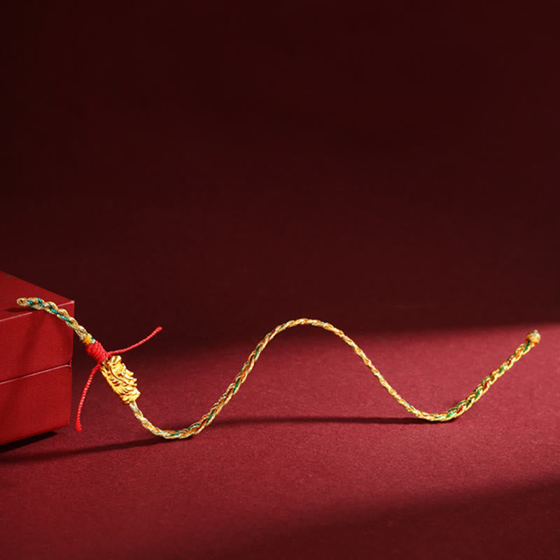 Handgefertigtes, buntes, geflochtenes Drachen-Erfolgsarmband, 14 cm – 19 cm