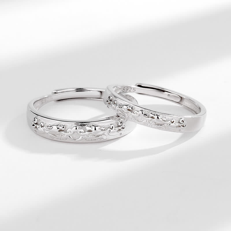 Adjustable 925 Sterling Silver PiXiu Balance Couple Ring