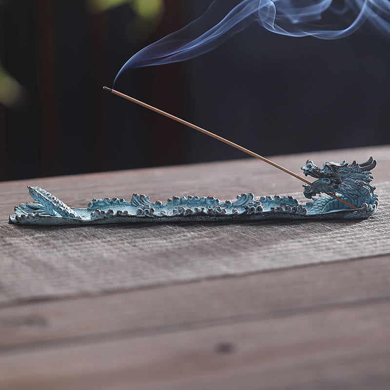 Auspicious Alloy Dragon Incense Burner for Meditation