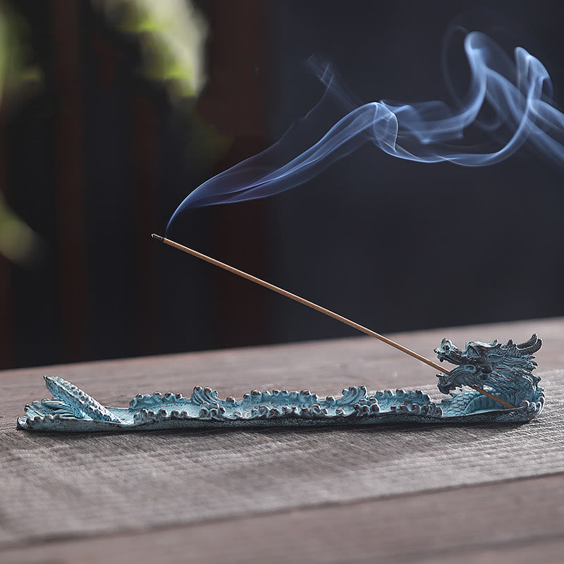 Auspicious Alloy Dragon Incense Burner for Meditation