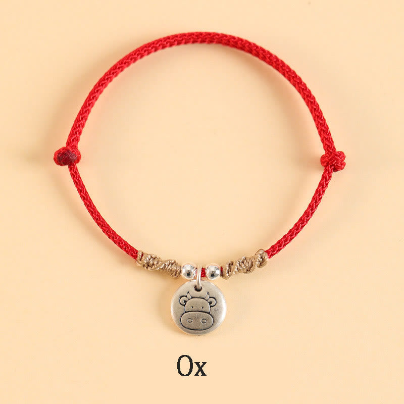 Chinese Zodiac Dragon Bracelet in 999 Sterling Silver for Luck