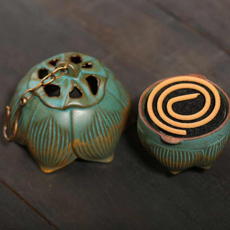 Lotus Ceramic Incense Burner for Meditation & Decoration