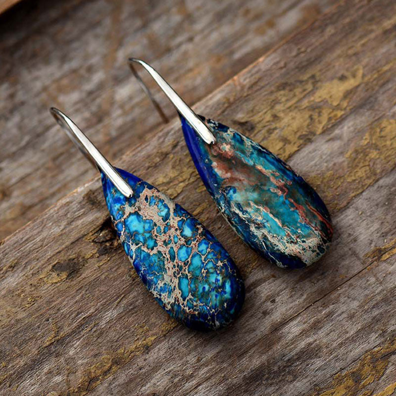 Emperor Stone Spiritual Healing Earrings for Balance
