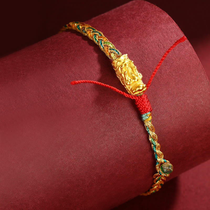 Handgefertigtes, buntes, geflochtenes Drachen-Erfolgsarmband, 14 cm – 19 cm