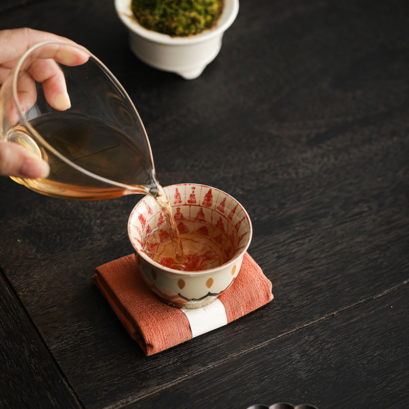 Chinesische Teetasse aus Keramik, 100 ml, Dunhuang, Tausend Buddhas