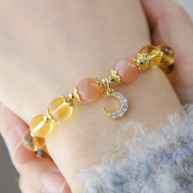 10mm Citrine Abundant Energy Bracelet for Prosperity