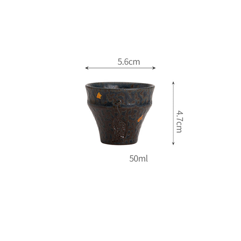 Vintage Ceramic Teacup 50ml for Sacred Space Rituals