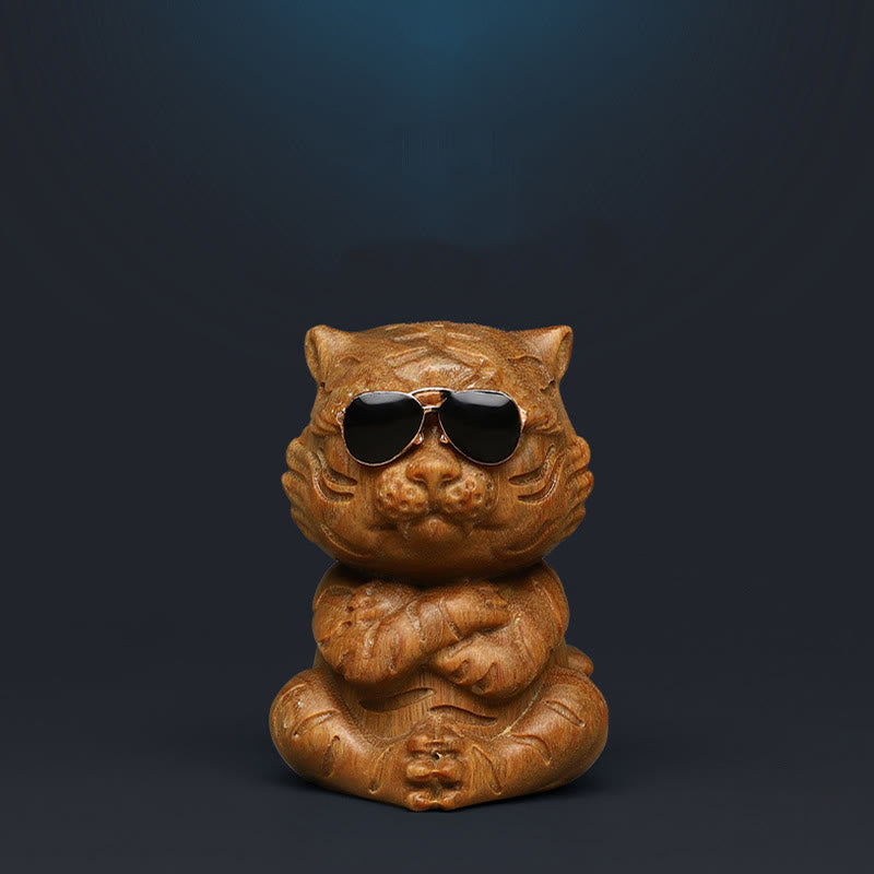Green Sandalwood Tiger Desk Decoration | Positive Energy