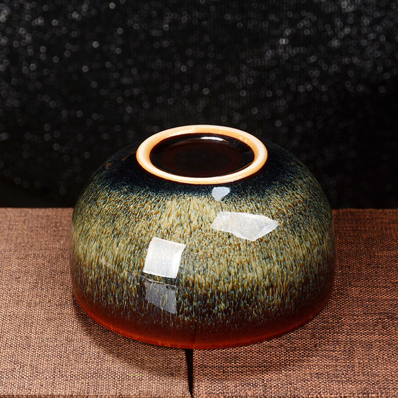 8 cm Keramik Jian Zhan Drachenlotus Teetasse | Zen Dekor