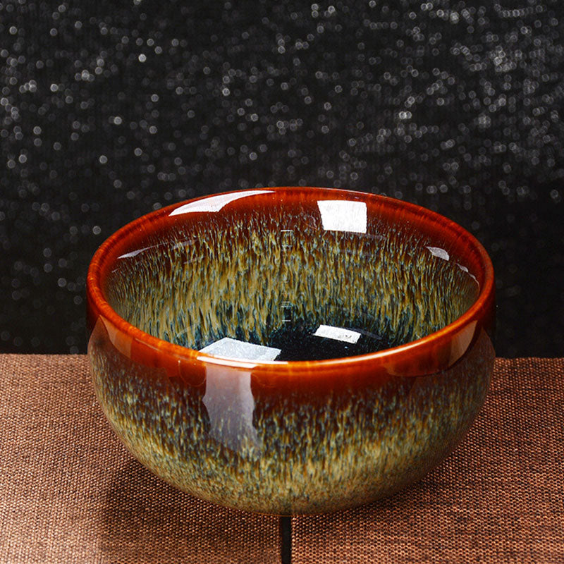 8 cm Keramik Jian Zhan Drachenlotus Teetasse | Zen Dekor