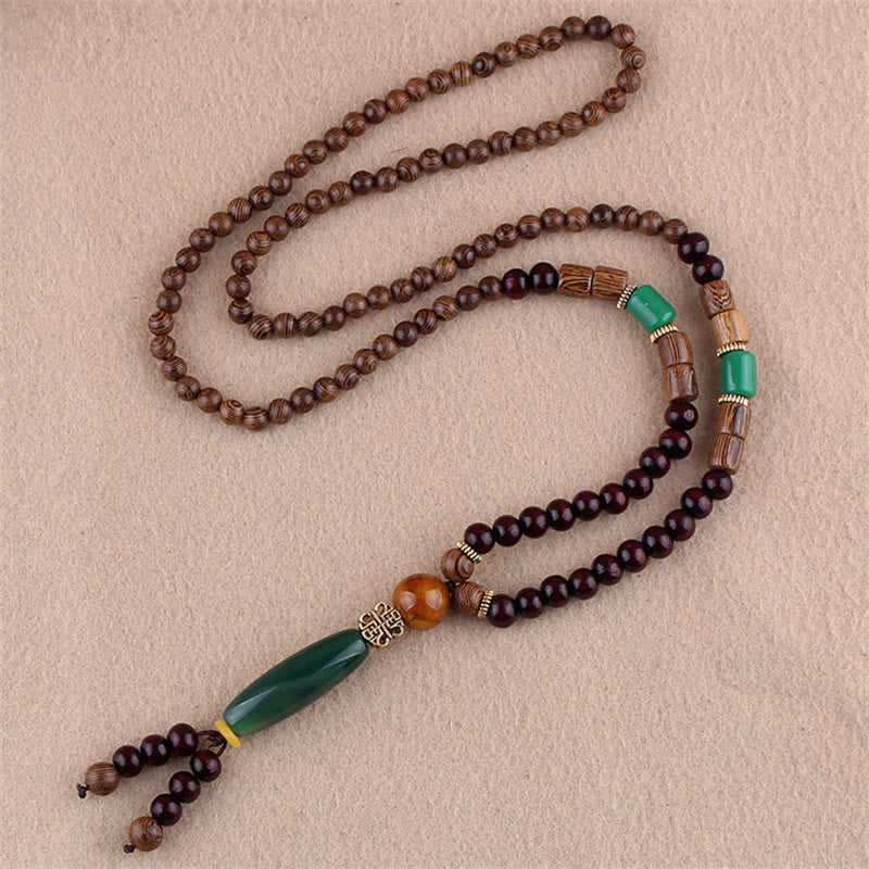Wenge Wood Elephant Necklace for Protection & Wisdom