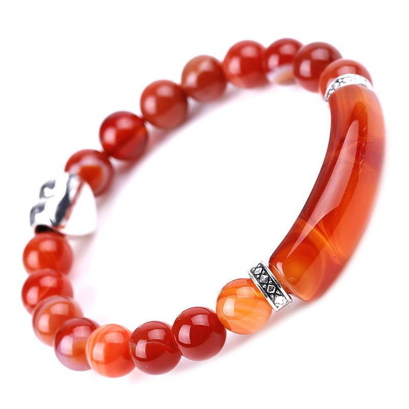 8mm Green Aventurine Heart Bracelet for Luck & Balance