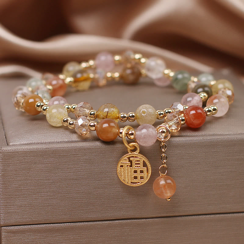 Rutilated Quartz Auspiciousness & Protection Bracelet