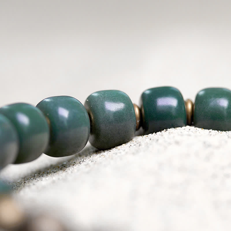Tibetisches Bodhi-Samen-Erfolgsarmband 6 x 8 mm Kupfer Unisex