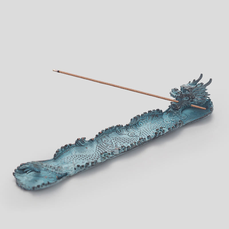 Auspicious Alloy Dragon Incense Burner for Meditation