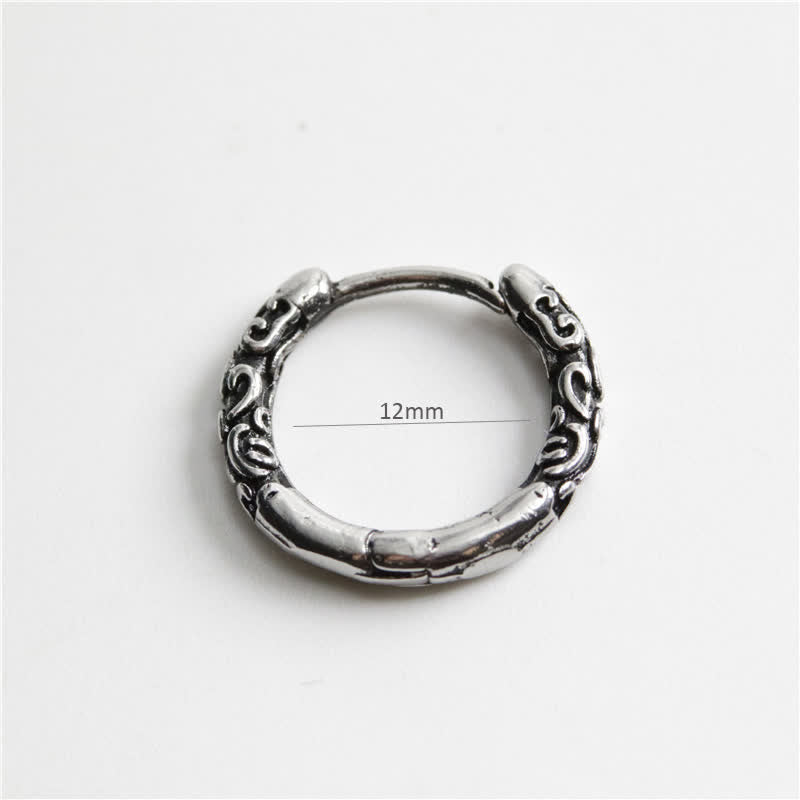12mm Titanium Steel Balance Hoop Earrings for Spiritual Calm
