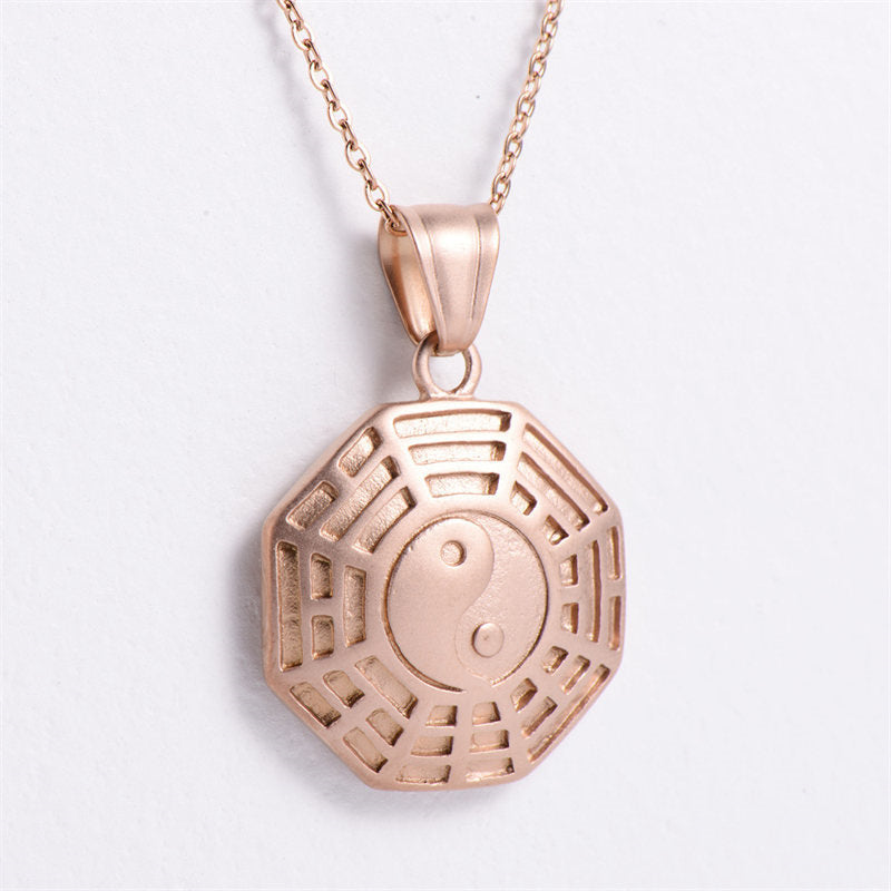 Yin Yang Titanium Steel Balance and Harmony Necklace