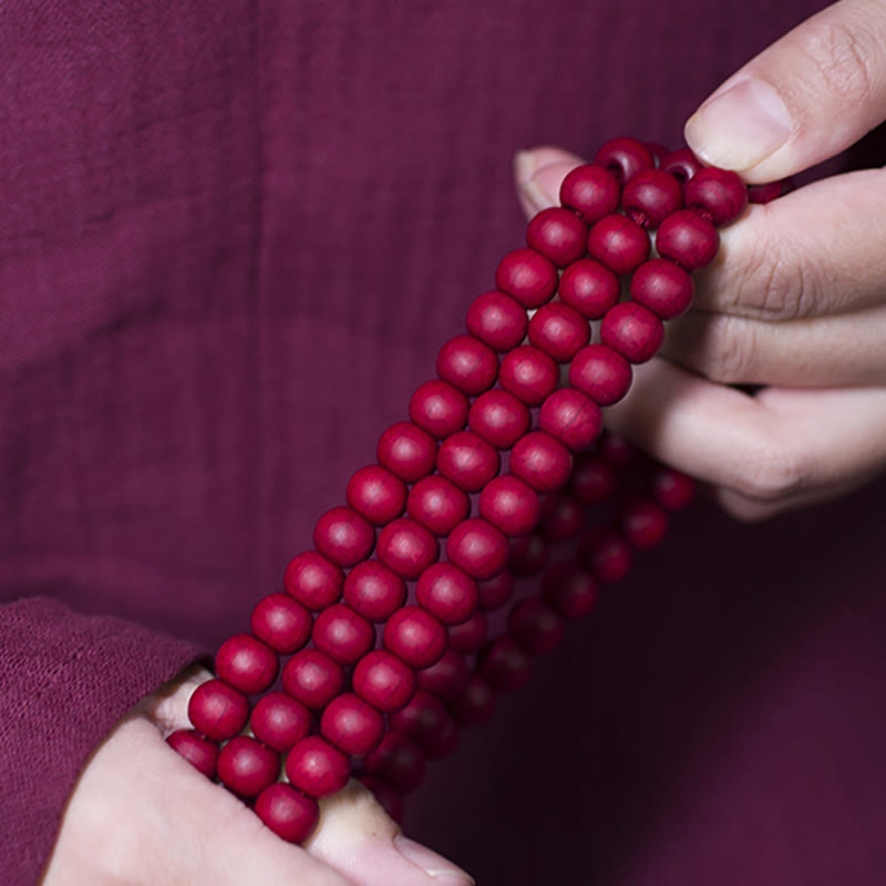 8 mm Abelia Biflora Holz 108 Perlen Schutz Mala Armband