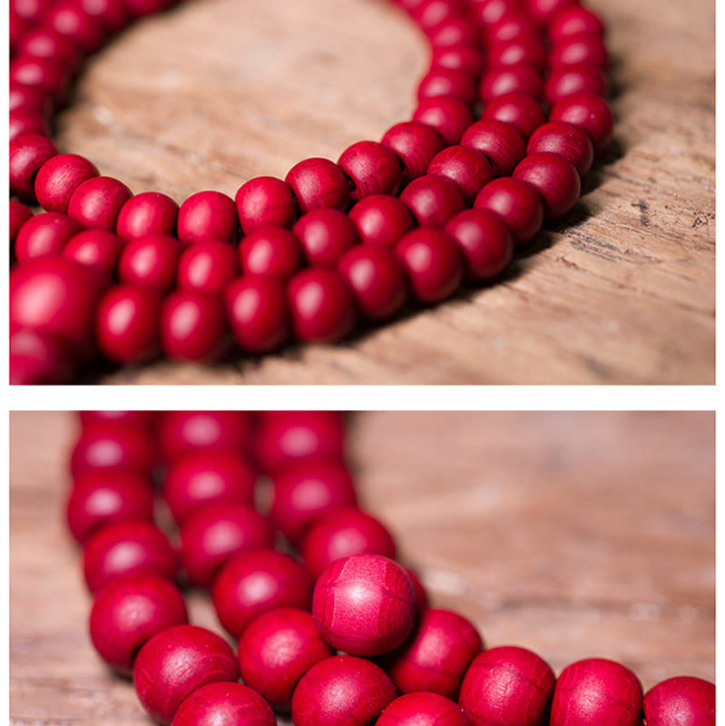 8 mm Abelia Biflora Holz 108 Perlen Schutz Mala Armband