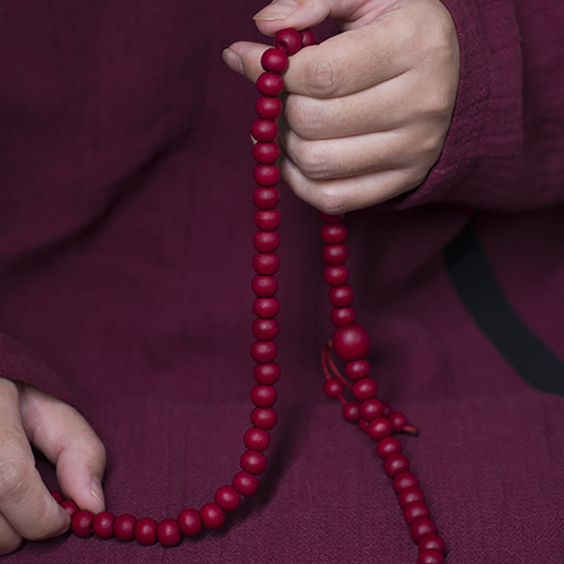 8 mm Abelia Biflora Holz 108 Perlen Schutz Mala Armband