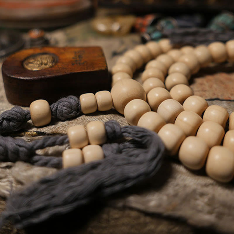 8 mm Abelia Biflora Holz 108 Perlen Warding Mala Armband