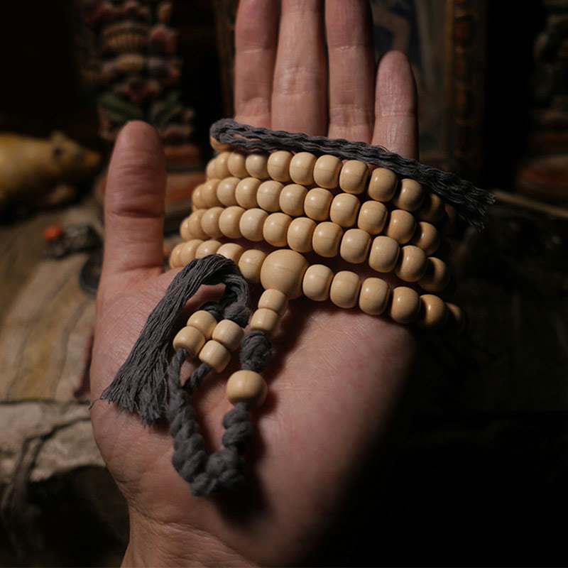 8 mm Abelia Biflora Holz 108 Perlen Warding Mala Armband