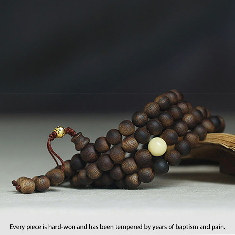 8 mm Adlerholz-Mala-Armband für Schutz und Gleichgewicht