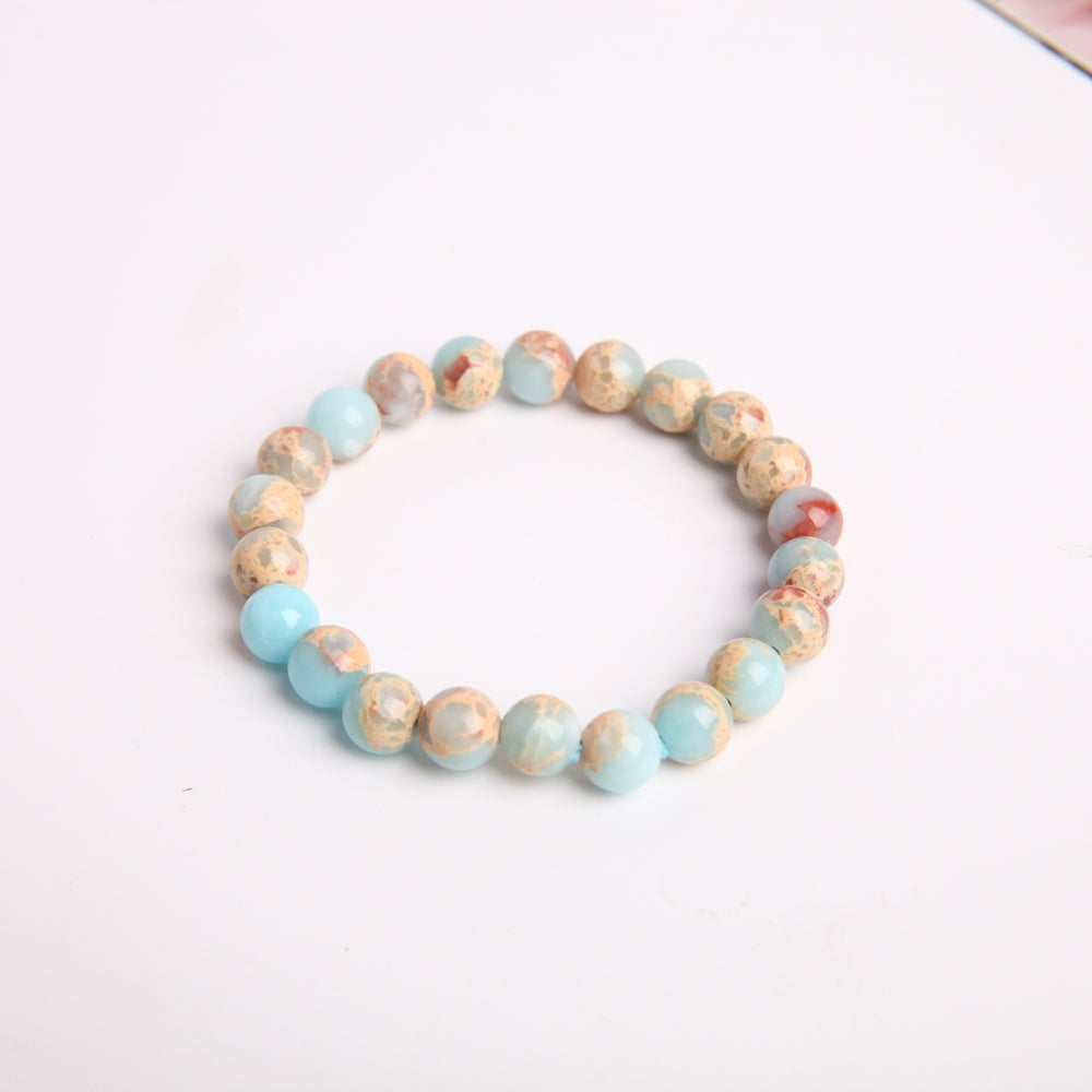 8mm Agate Crystal Bracelet for Healing & Balance