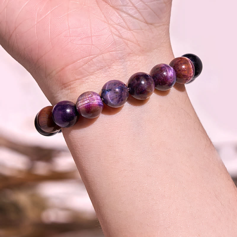 8 mm Amethyst-Heilarmband für emotionales Gleichgewicht