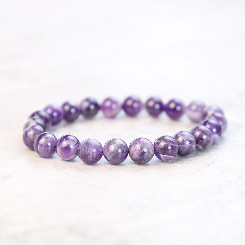 8 mm Amethyst-Heilarmband für emotionales Gleichgewicht