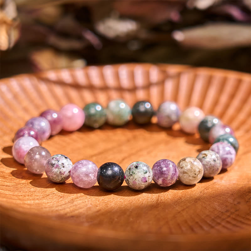 8 mm Amethyst-Heilarmband für emotionales Gleichgewicht
