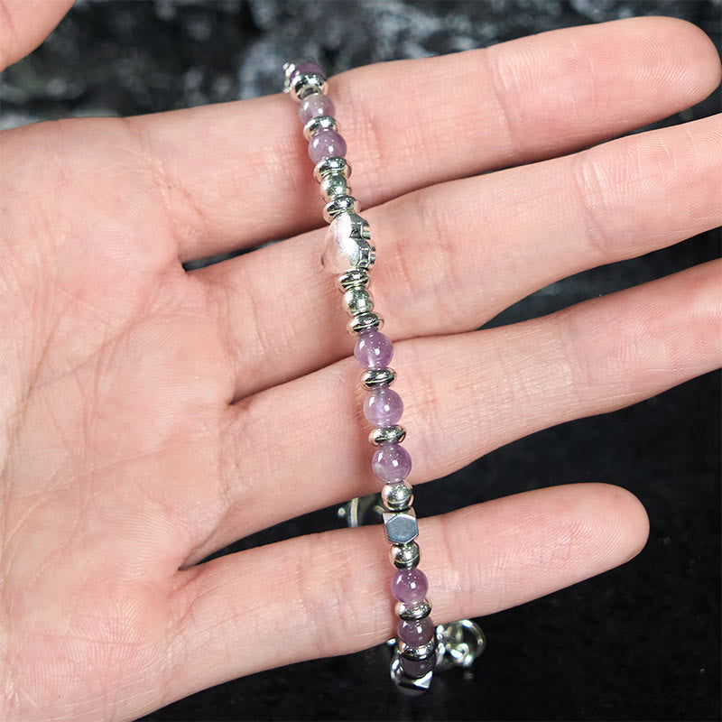 8 mm Amethyst-Heilenergiearmband für Gleichgewicht
