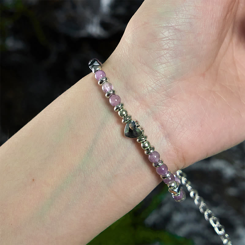 8 mm Amethyst-Heilenergiearmband für Gleichgewicht