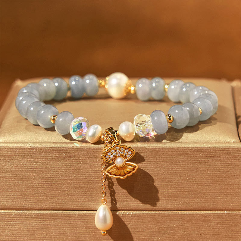 8 mm Aquamarin-Perlen-Heilarmband für emotionales Gleichgewicht