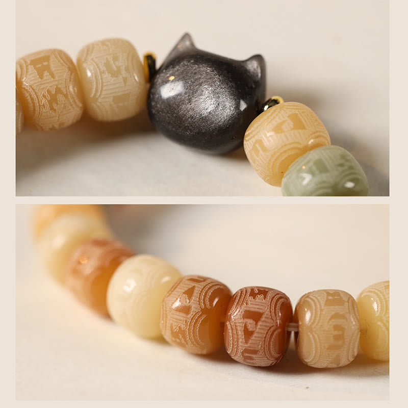 8 mm Bodhi Seed Om Mani Padme Hum Armband für Harmonie