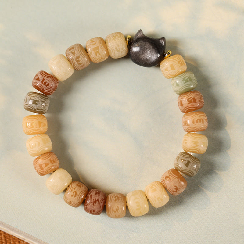 8 mm Bodhi Seed Om Mani Padme Hum Armband für Harmonie