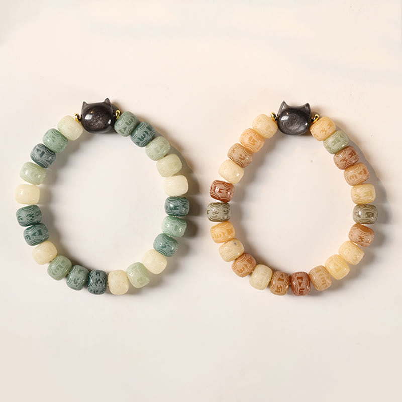 8 mm Bodhi Seed Om Mani Padme Hum Armband für Harmonie