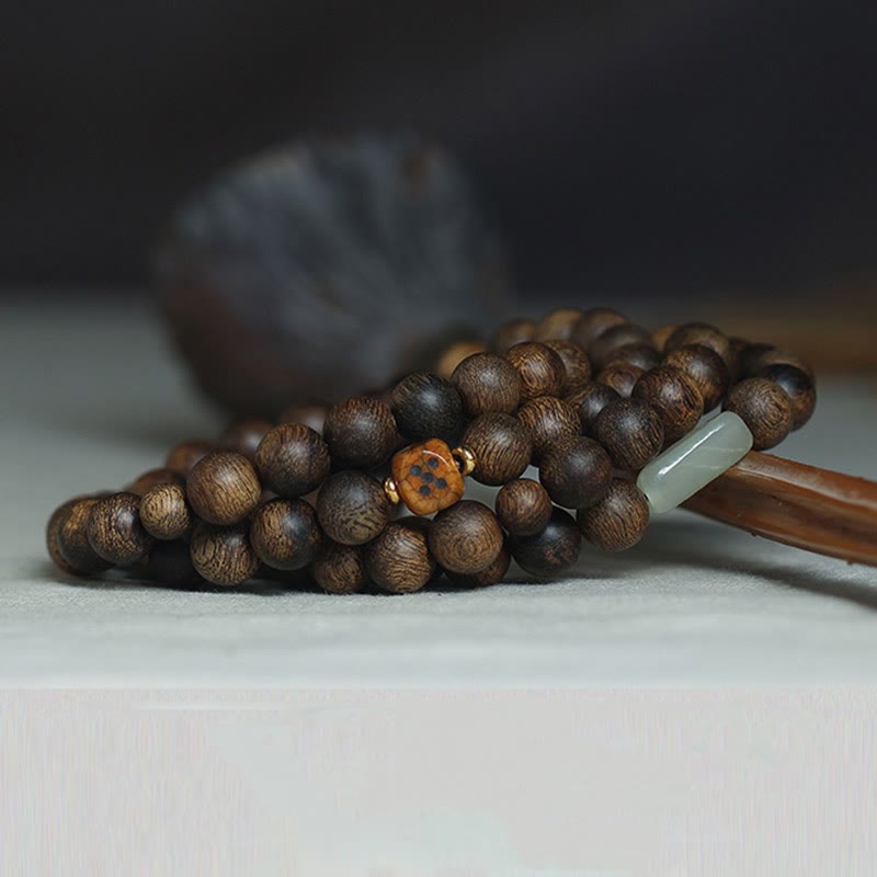 8 mm Brunei Agarwood 108 Perlen Mala Stärke Armband