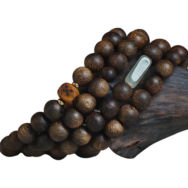 8 mm Brunei Agarwood 108 Perlen Mala Stärke Armband
