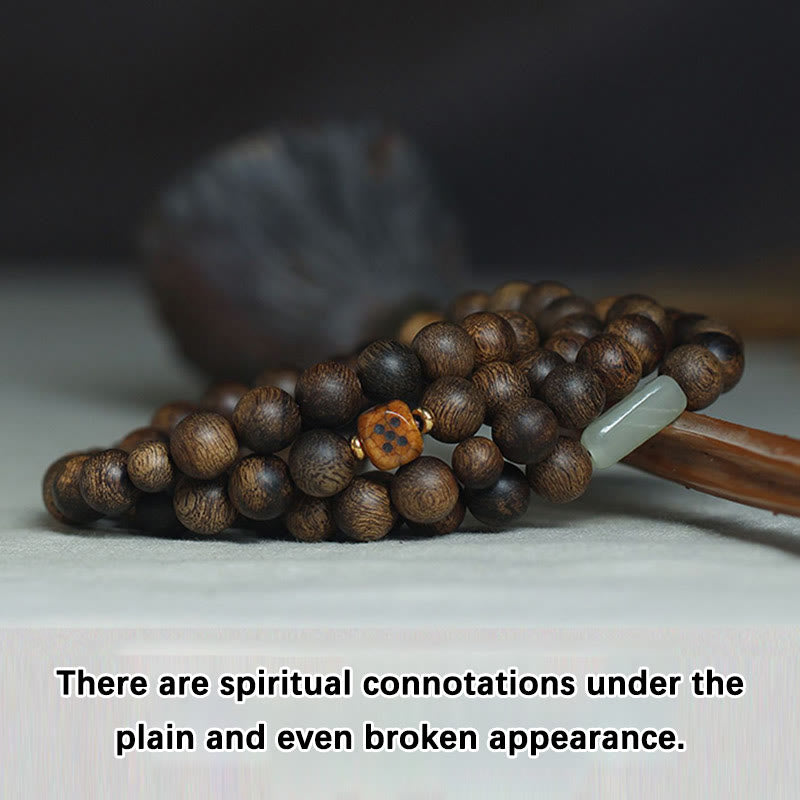 8 mm Brunei Agarwood 108 Perlen Mala Stärke Armband